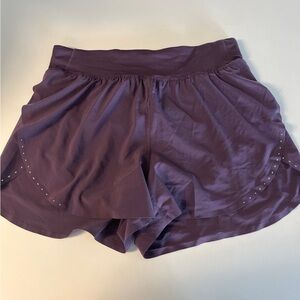 Lululemon Athletica Grape Thistle Fast & Free 3” Shorts